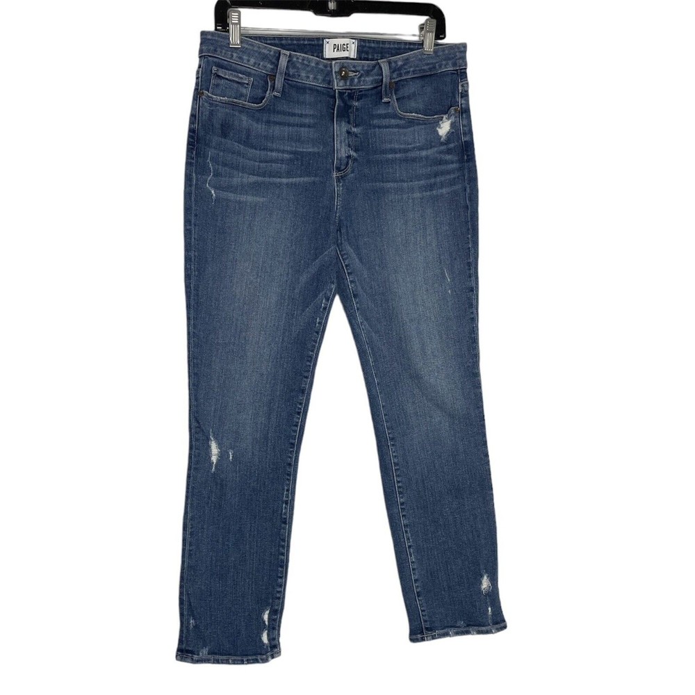 Page High Rise Jimmy Jimmy Crop Distressed Jeans Size 29